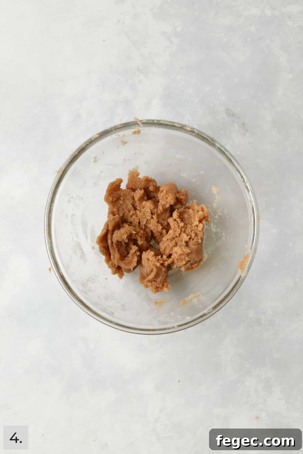 Single-Serve Pumpkin Coffee Cake Recipe (Small Batch) 7 Brown sugar streusel topping in a bowl.
