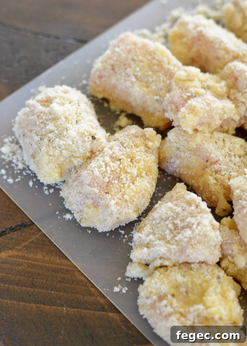 Keto Chicken Nuggets - close up