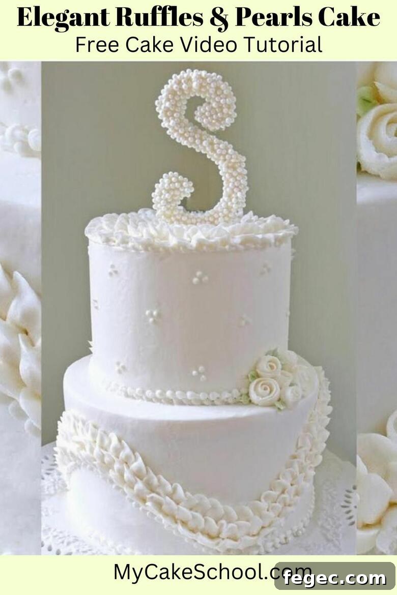 Ruffles and Pearls Cake