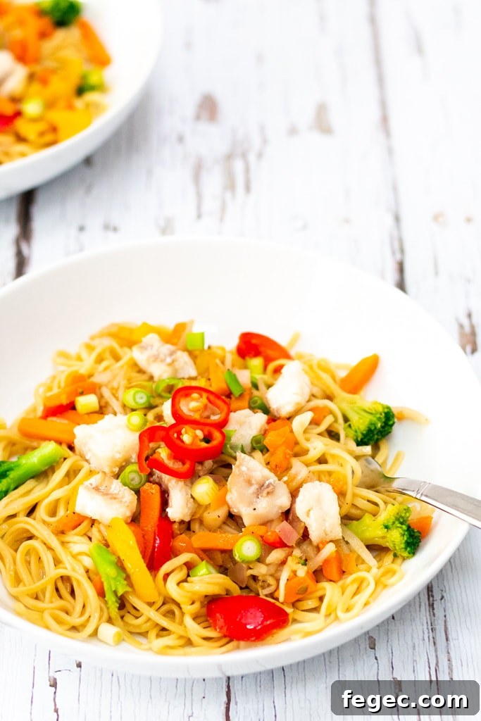 Alaskan pollock recipe with noodles