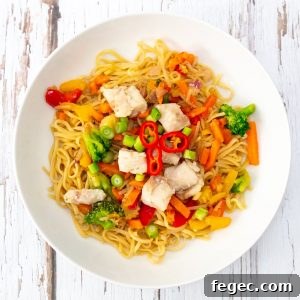 Alaskan pollock stir fry noodles recipe