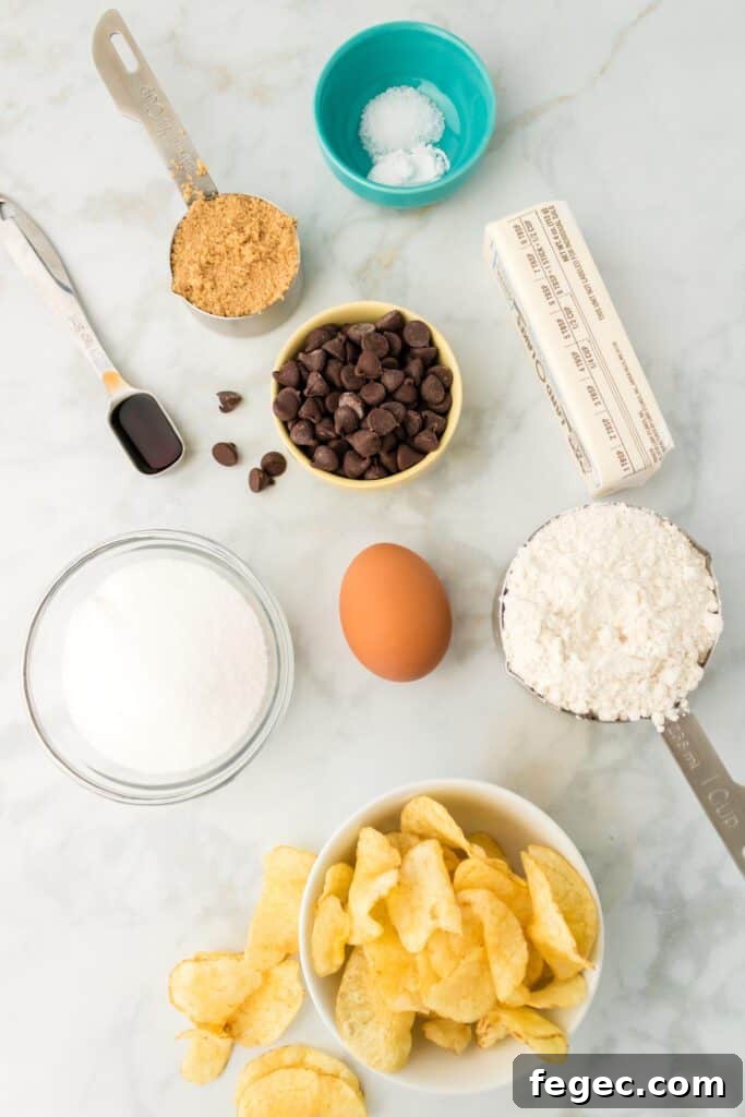 ingredients in potato chip cookies