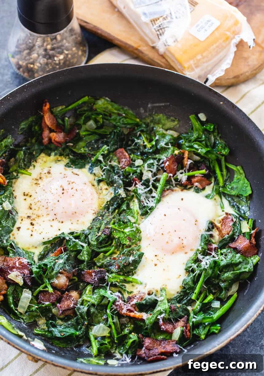 Low Carb Eggs Florentine