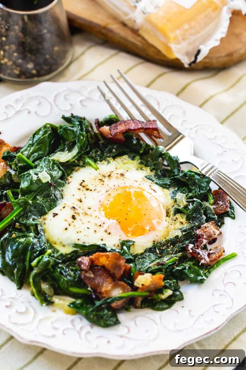 Low Carb Eggs Florentine