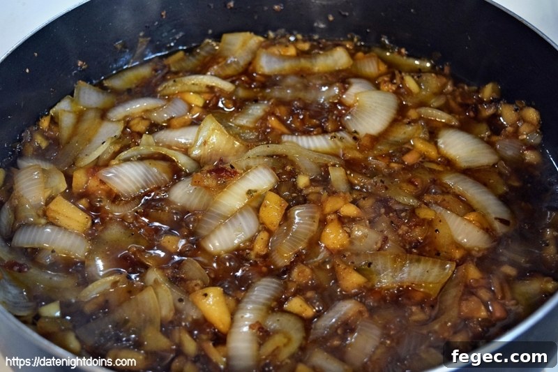 Spicy Jalapeño Bacon Jam Recipe for Sandwiches & Appetizers 7 Sauté Apples and Onions Until Soft