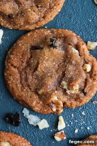Cherry Orange Molasses Cookies Beautiful Overhead.