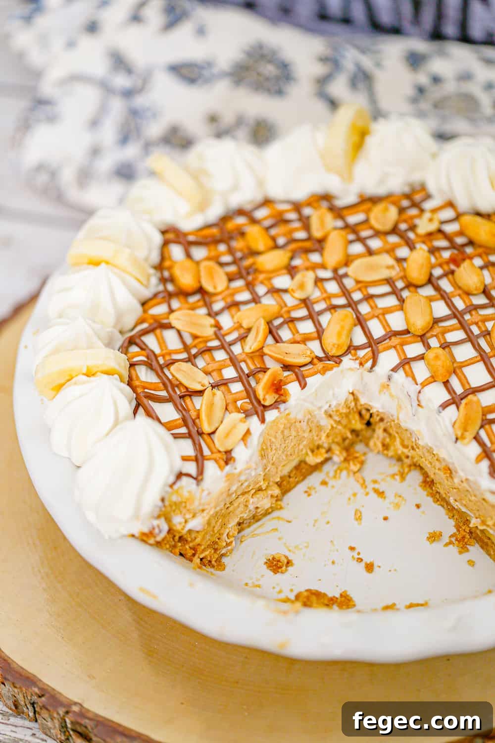 no bake Peanut Butter Banana Pie recipe