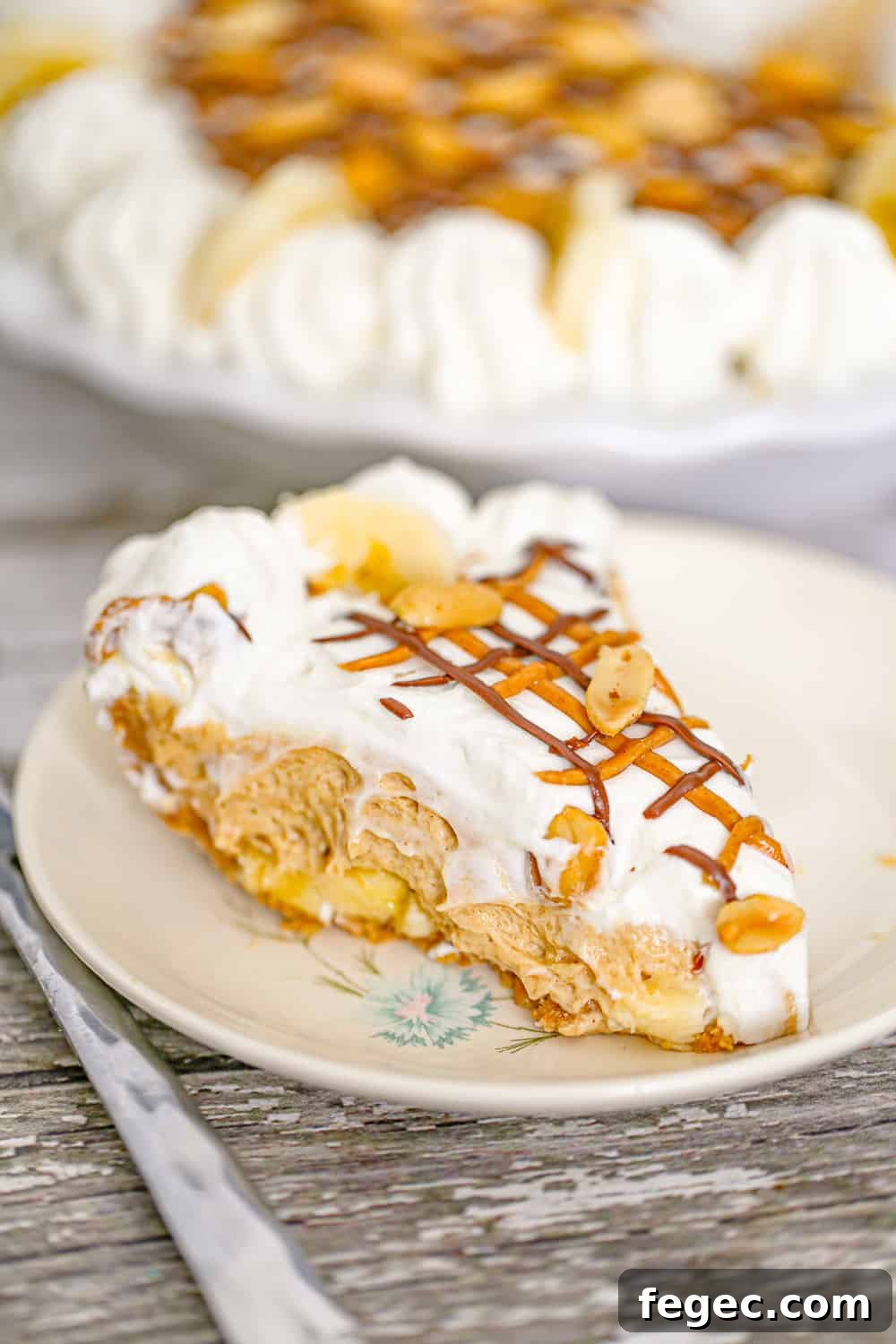 no bake Peanut Butter Banana Pie recipe