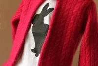 How to Turn a Woman’s Sweater into a Girl’s Cardigan