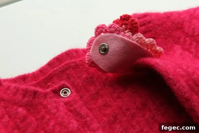 How to Turn a Woman’s Sweater into a Girl’s Cardigan 11 img 195 10