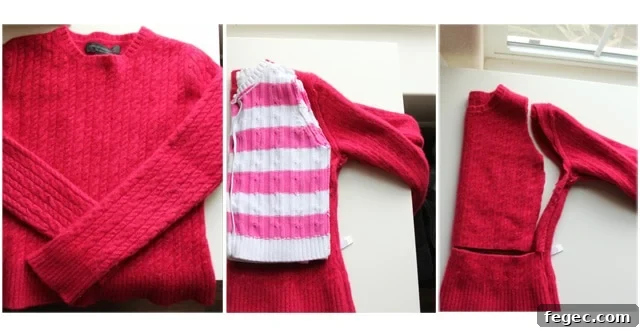 How to Turn a Woman’s Sweater into a Girl’s Cardigan 3 img 195 2