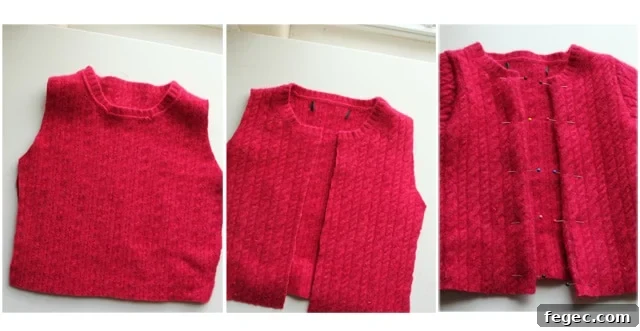 How to Turn a Woman’s Sweater into a Girl’s Cardigan 4 img 195 3