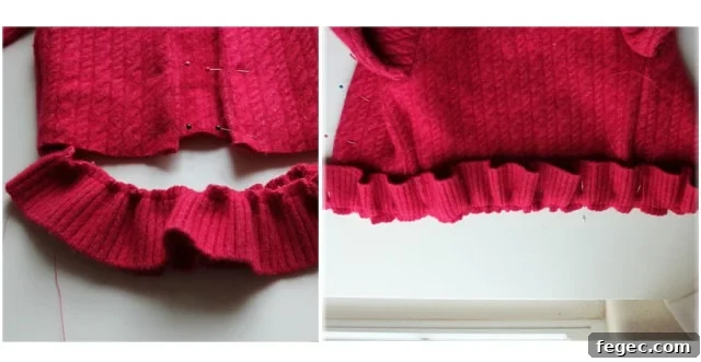 How to Turn a Woman’s Sweater into a Girl’s Cardigan 7 img 195 6