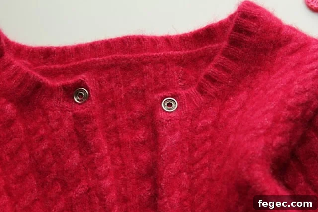 How to Turn a Woman’s Sweater into a Girl’s Cardigan 10 img 195 9
