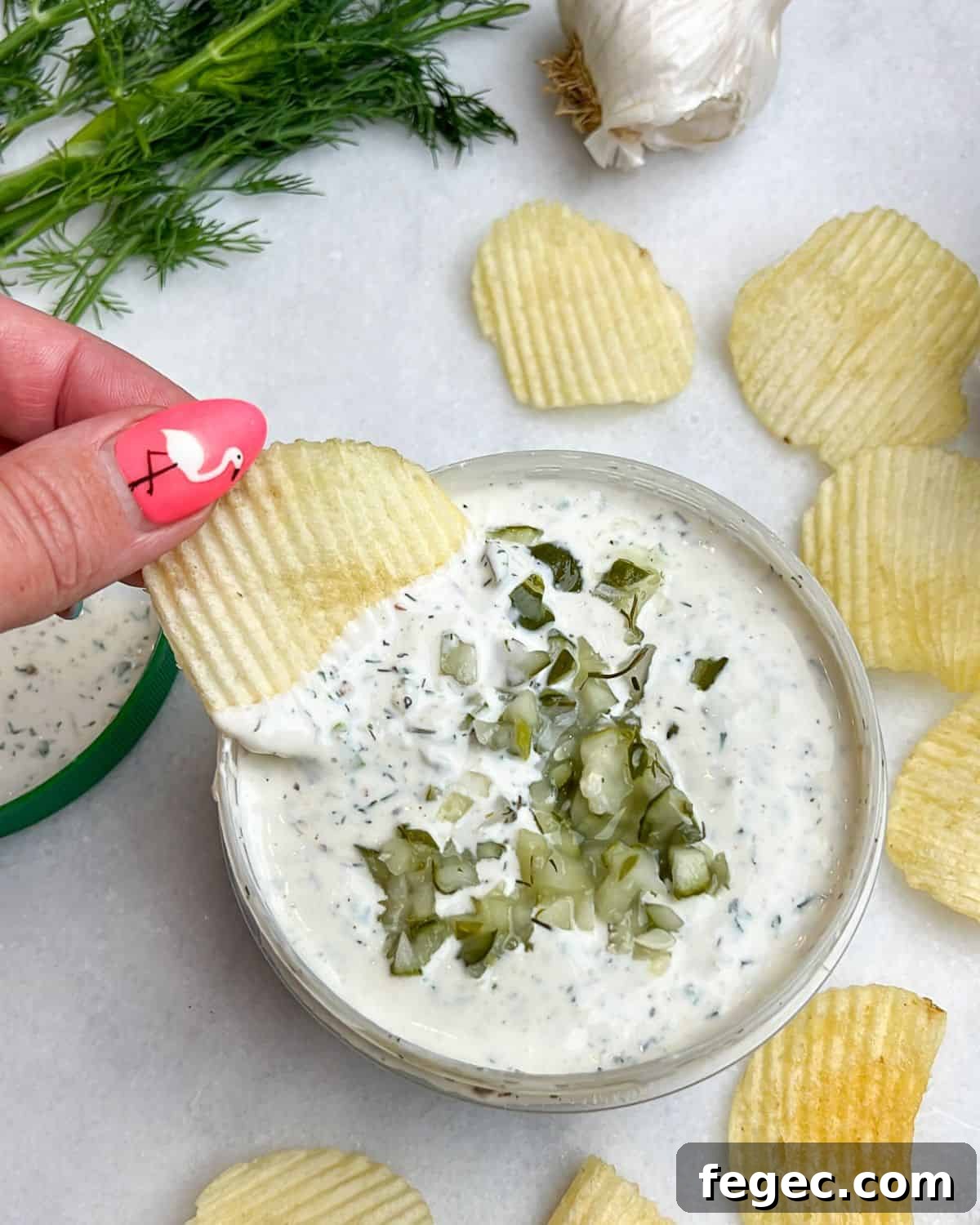 Creamy Dill Pickle Dip Recipe for Parties and Snacks 2 ranch dill pickle dip