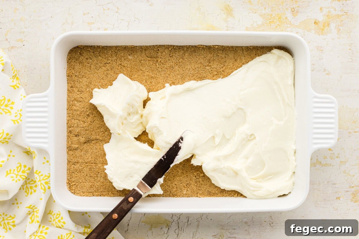 whipped cream mixture spread over crust