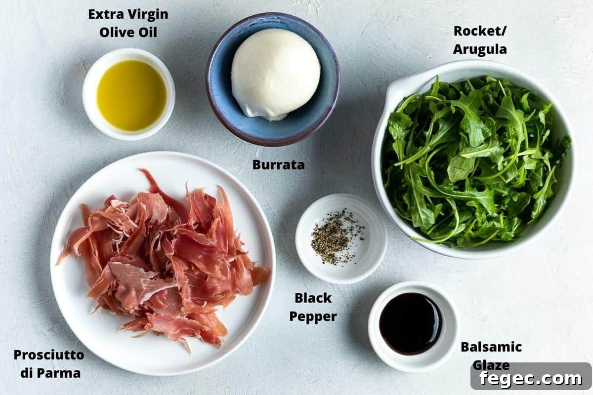 Ingredients in this recipe on a white background.