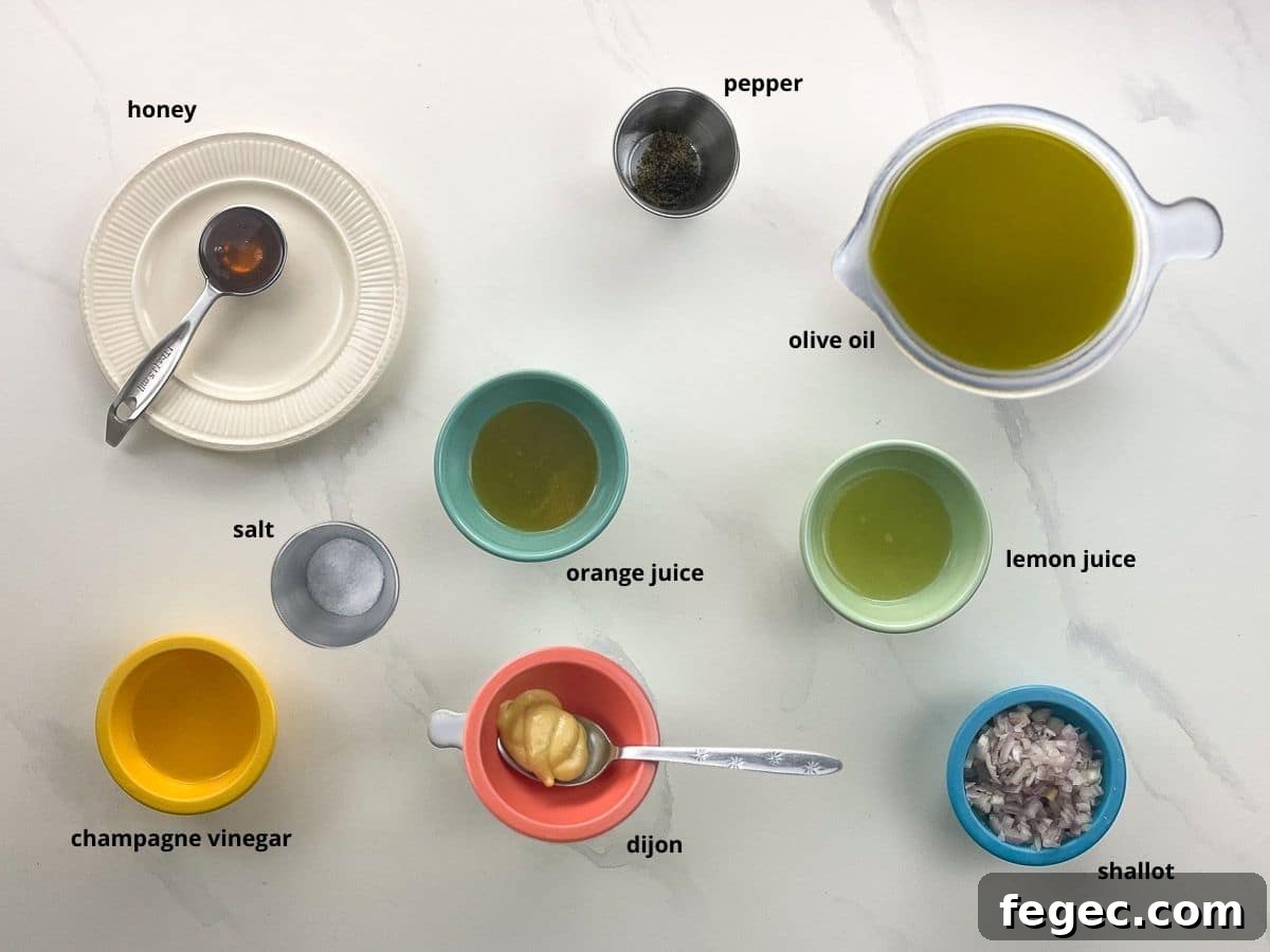 ingredients in bowls