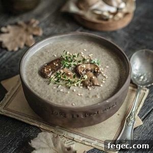 Mushroom Chickpea Cashew Cream Soup