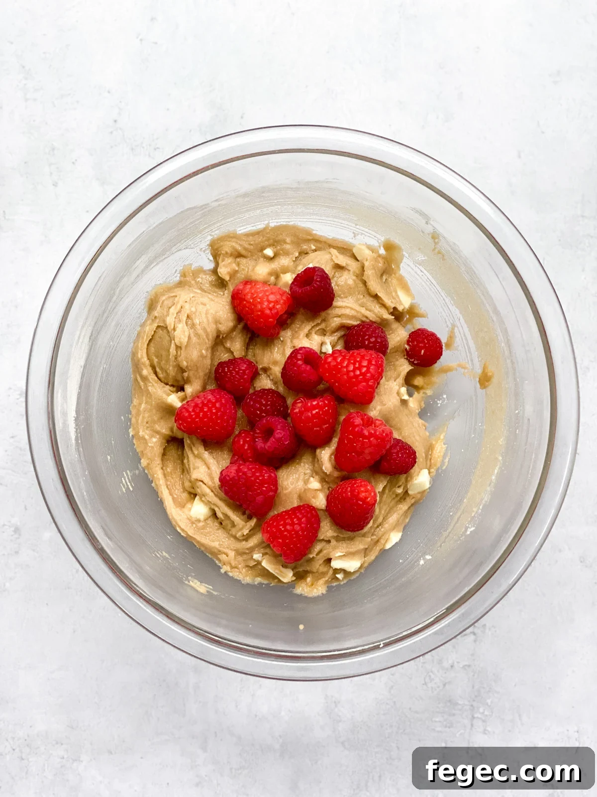 White Chocolate Raspberry Blondies Recipe — Chewy Fruity Bars 10 adding raspberries