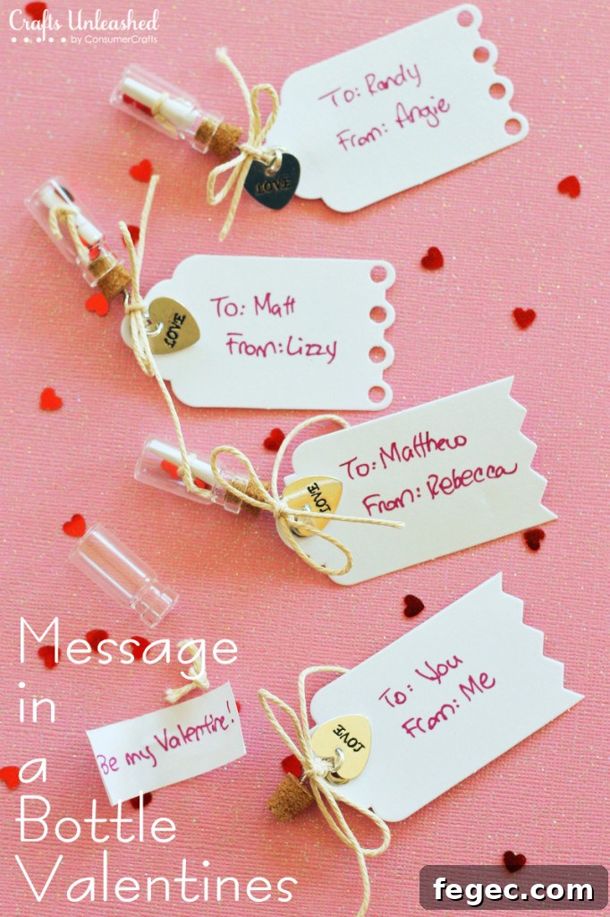 Handmade Message in a Bottle Valentines | 25+ Sweet Gifts for Him for Valentine's Day