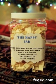 The happy jar | 25+ Sweet Gifts for Him for Valentine's Day