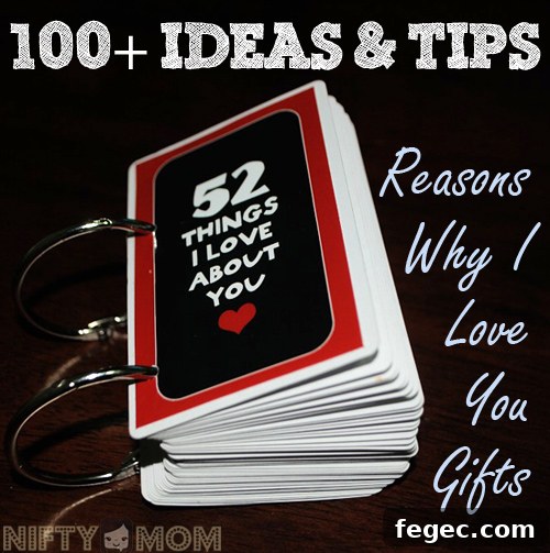 52 things I love about you | 25+ Sweet Gifts for Him for Valentine's Day