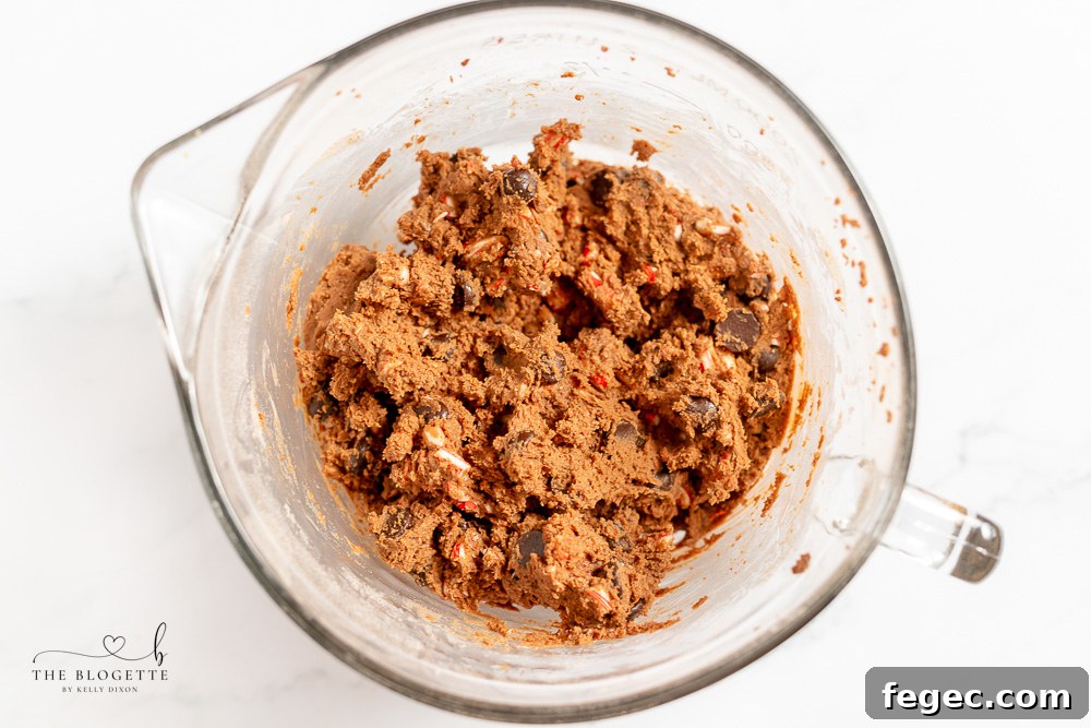 Chocolate cookies with peppermint
