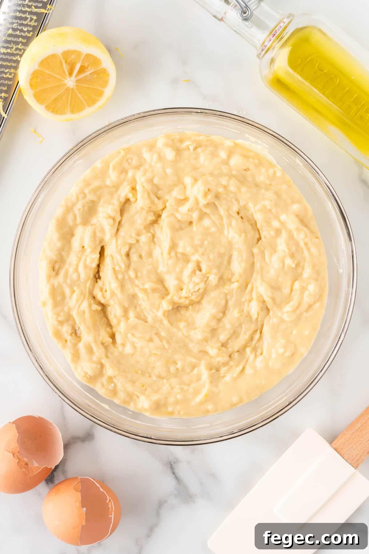 muffin batter mixed together