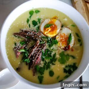 quick ramen recipe with steak, ramen noodles, and soft-boiled eggs.