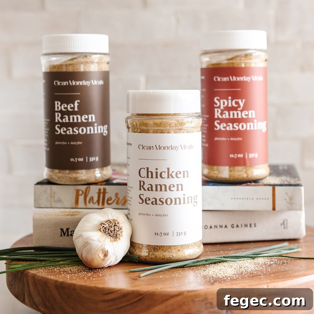 ramen seasonings from clean monday meals.
