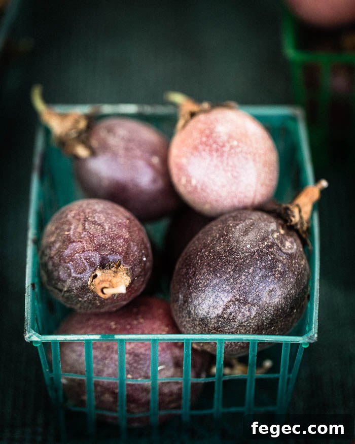 passion fruit at farmers market