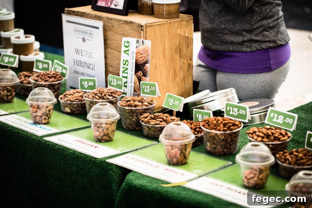 nuts at farmers market