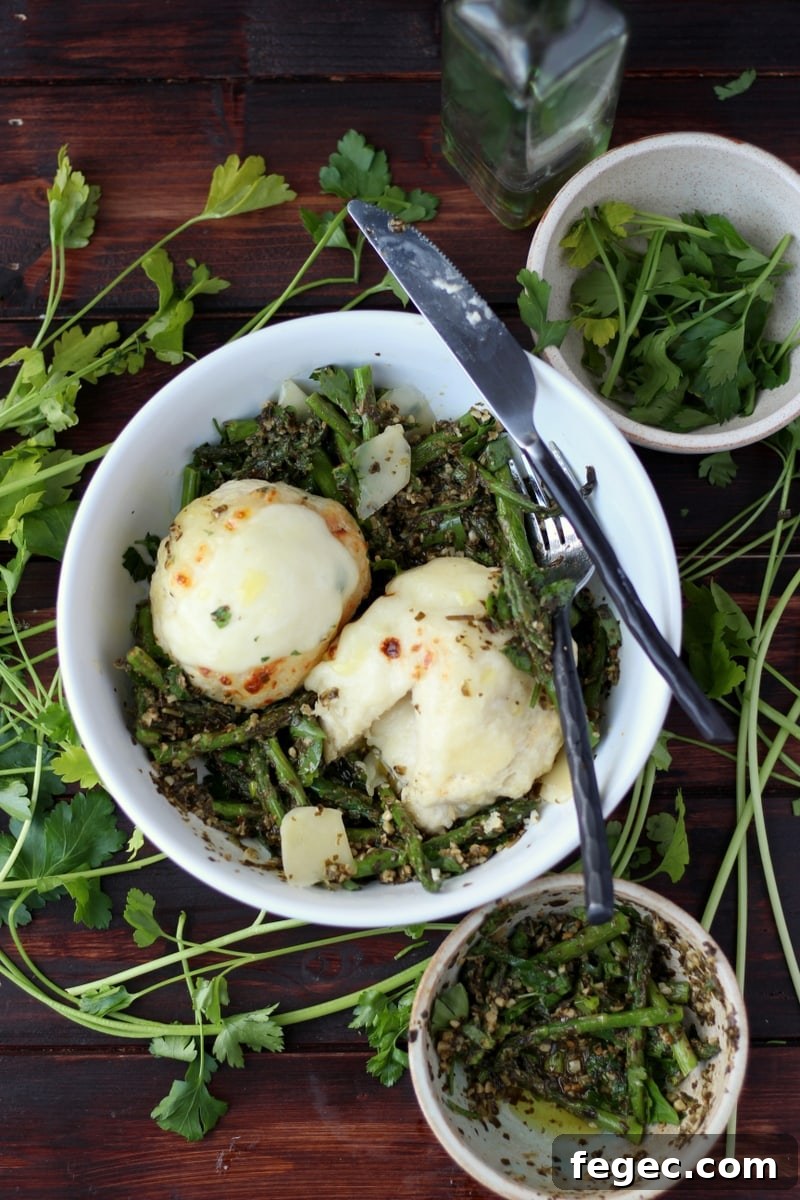 Cheese-Stuffed Dumplings + Pesto and Roasted Asparagus. The perfect meatless meal! thewoodenskillet.com