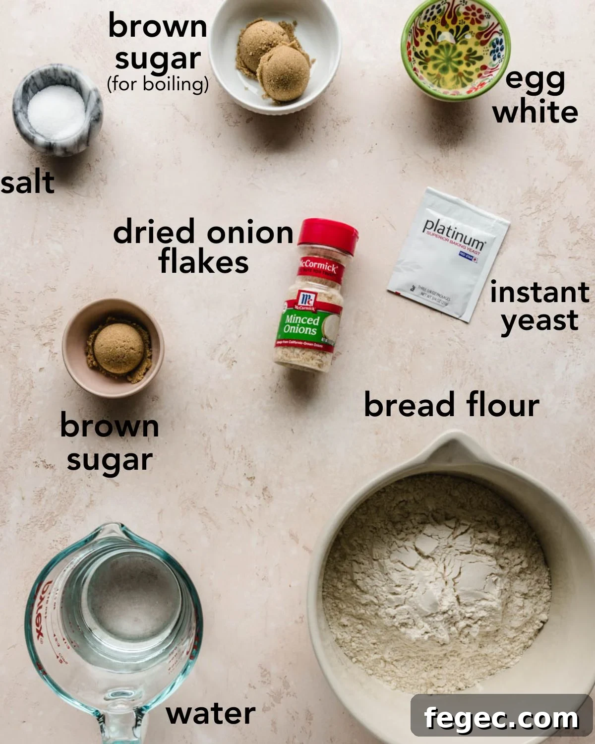 Homemade Onion Bagels: Authentic Recipe Ready in 3 Hours 4 Ingredients needed to make onion bagels at home.