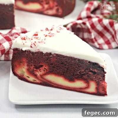 Candy Cane Cheesecake Cake
