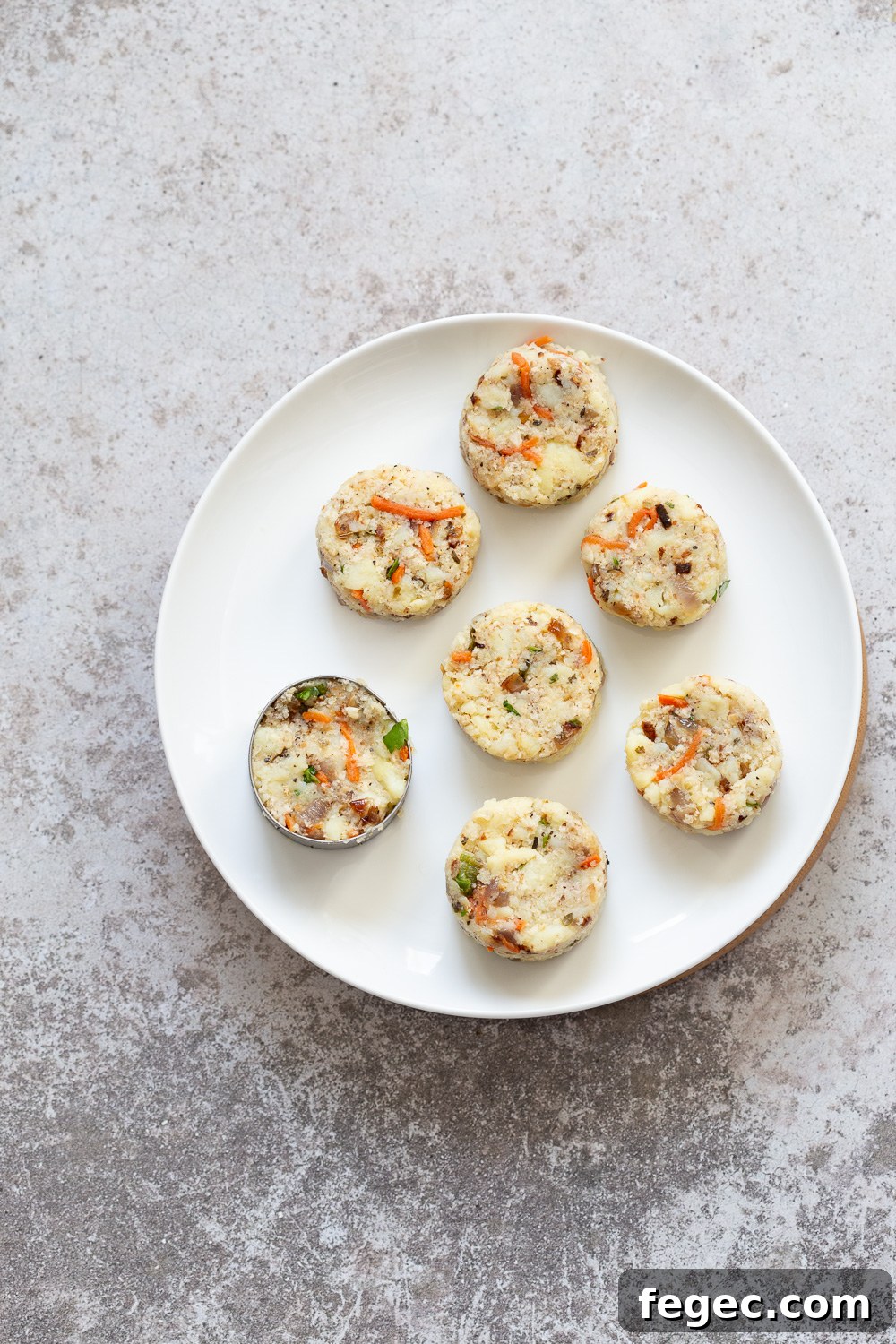 Potato Cauliflower Patties Vegan Recipe. Easy Cauliflower croquettes, pan fried or baked.