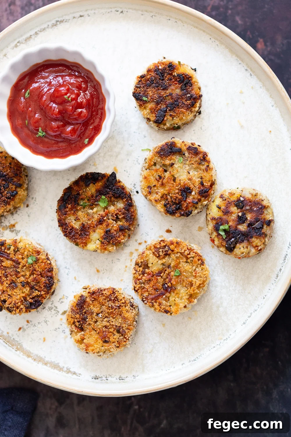 Potato Cauliflower Patties Vegan Recipe. Easy Cauliflower croquettes, pan fried or baked.