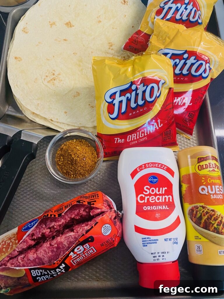ingredients prepped on a tray