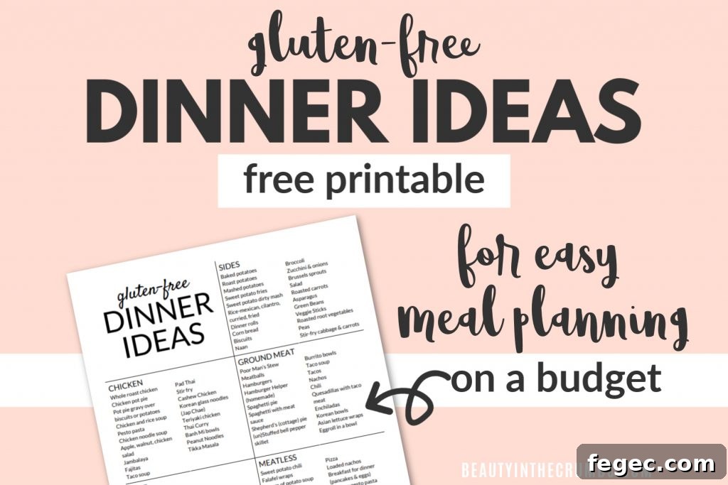 gluten free dinner ideas for families on a  budget