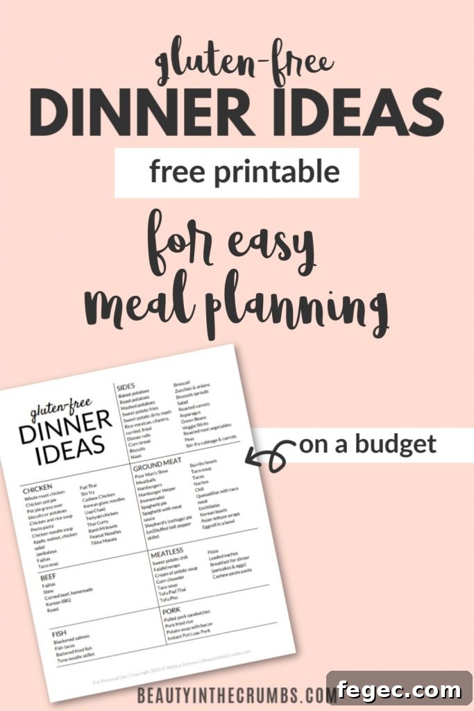 gluten free dinner ideas for families on a budget