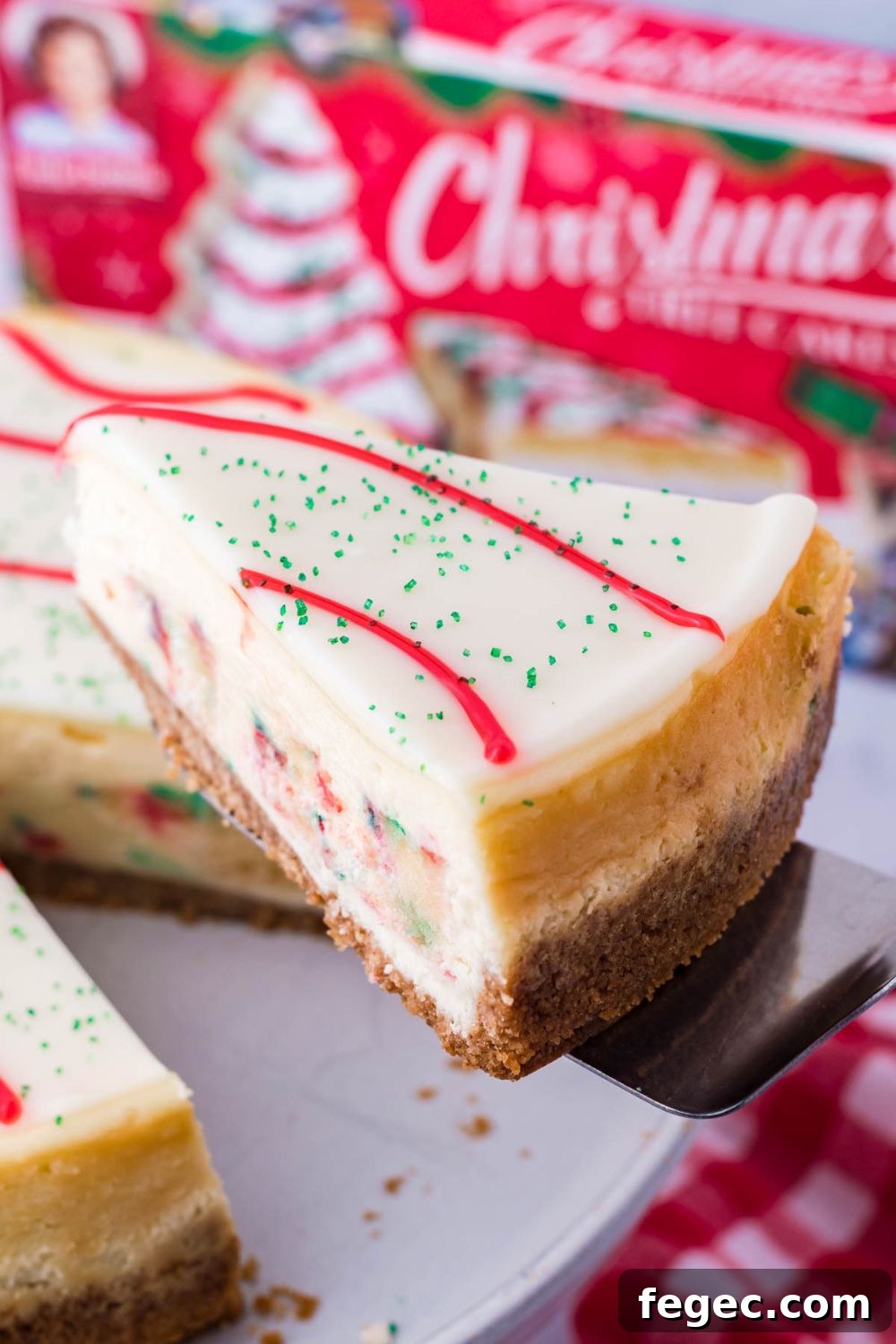 spatula with a slice of cheesecake on it
