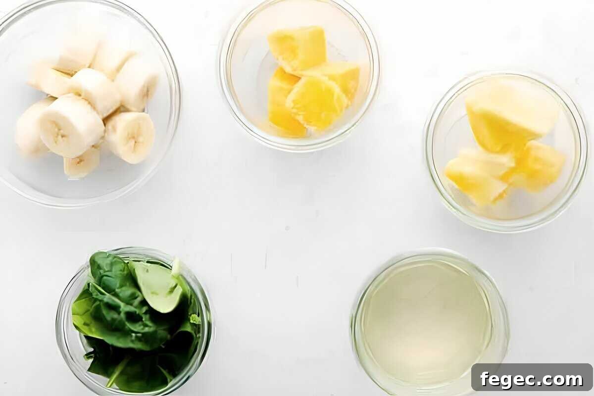 Island Green Tropical Smoothie Recipe for Refreshing Energy 7 Ingredients for island green tropical smoothie.