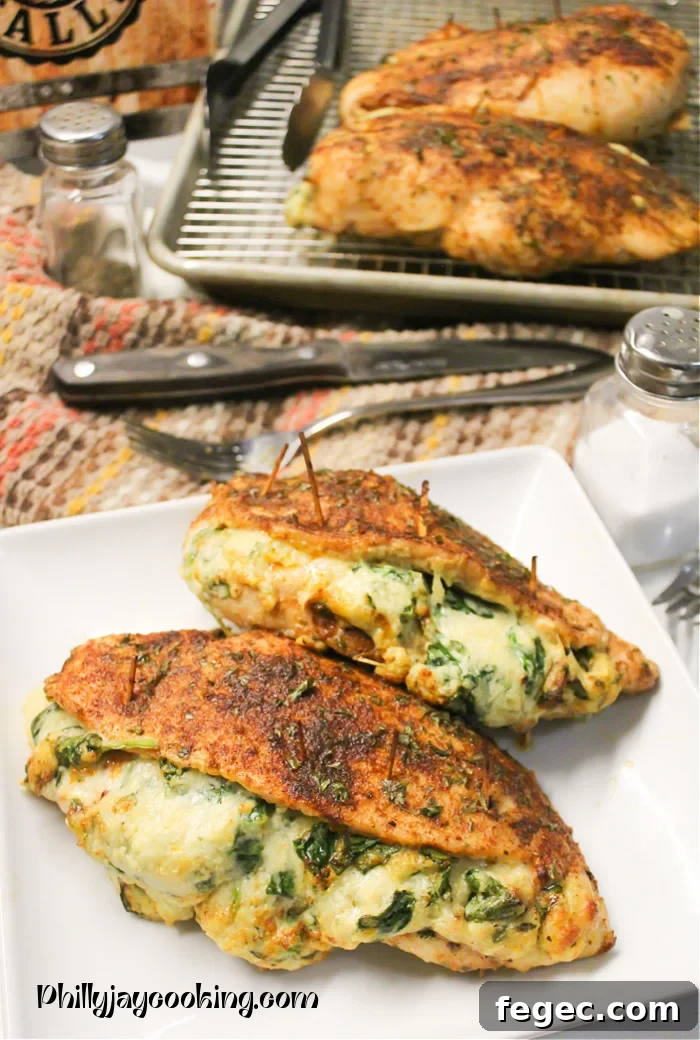 Cheesy Spinach-Stuffed Chicken Breasts: Juicy Oven-Baked Recipe 13 Cheesy Spinach Stuffed Chicken Breast