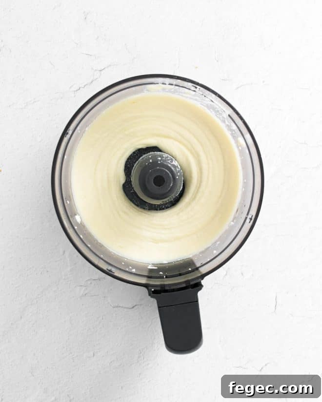 whipped ricotta in a food processor