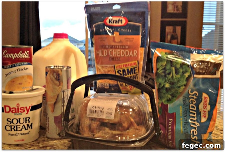 Ingredients for the crescent rolls laid out on a counter.