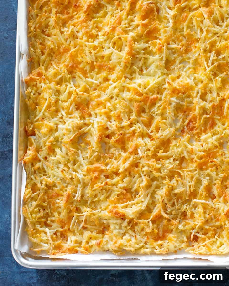 Crispy Oven-Baked Sheet Pan Hash Browns 2 sheet pan hash browns