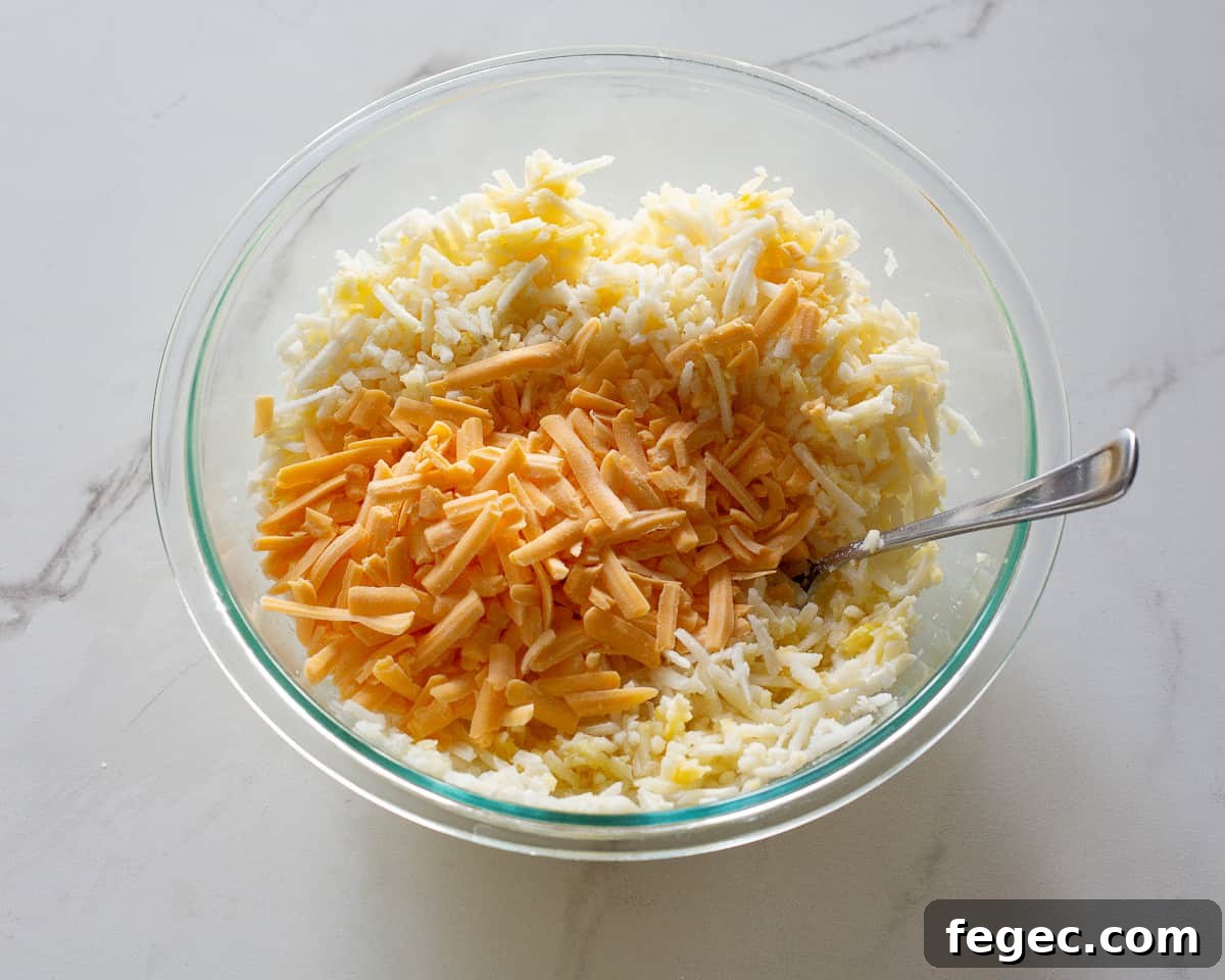 Crispy Oven-Baked Sheet Pan Hash Browns 4 hash browns and cheese