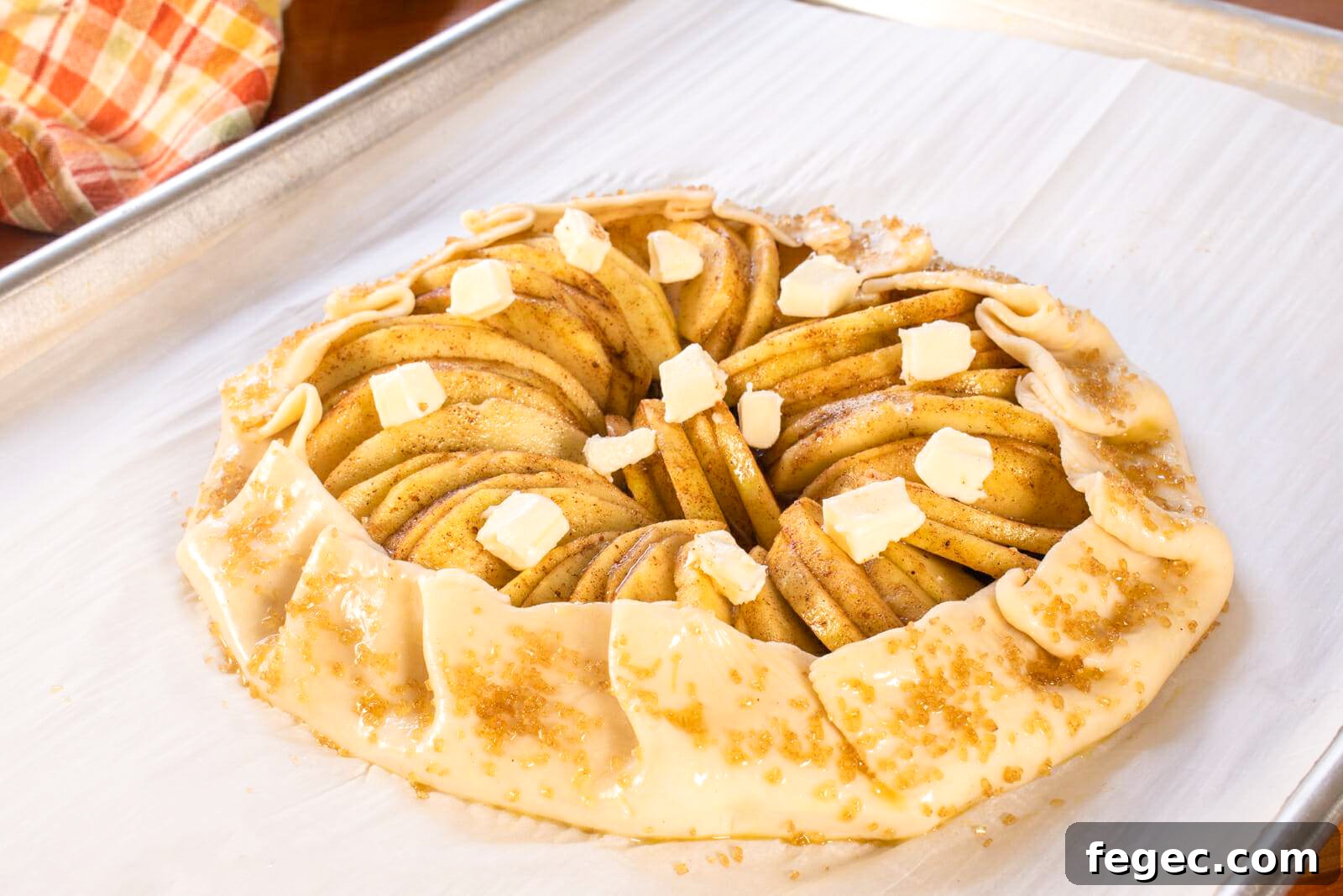 Apple Galette with Apple Cider Caramel Sauce