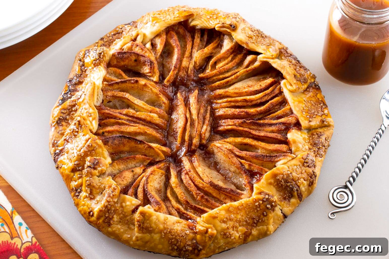 Apple Galette with Apple Cider Caramel Sauce